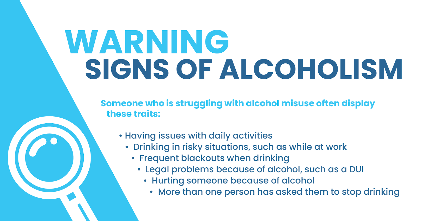 warning signs of alcohholism
