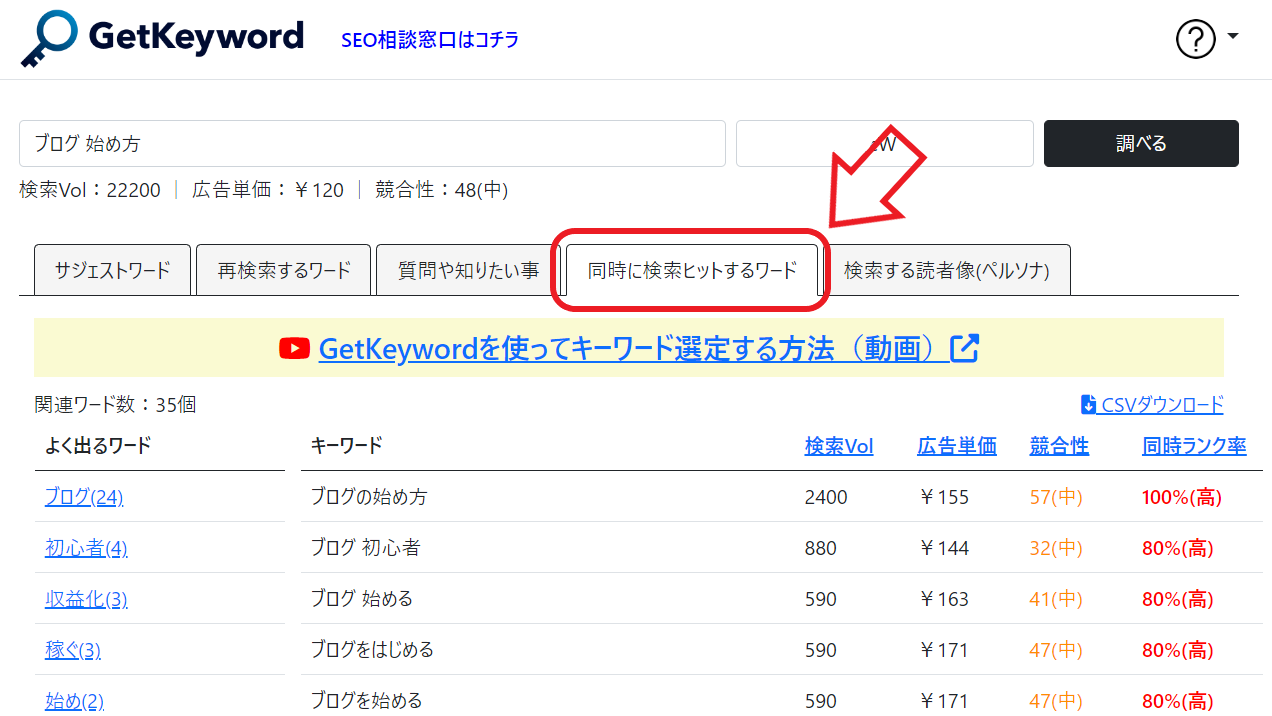 GetKeywordの公式サイト