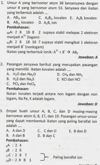 Contoh Soal Essay Kimia Kelas 10 Beserta Jawabannya - Pusat Soal