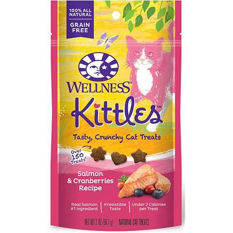 Wellness Kittles Grain-Free Salmon & Cranberries Recipe Crunchy Cat Treats