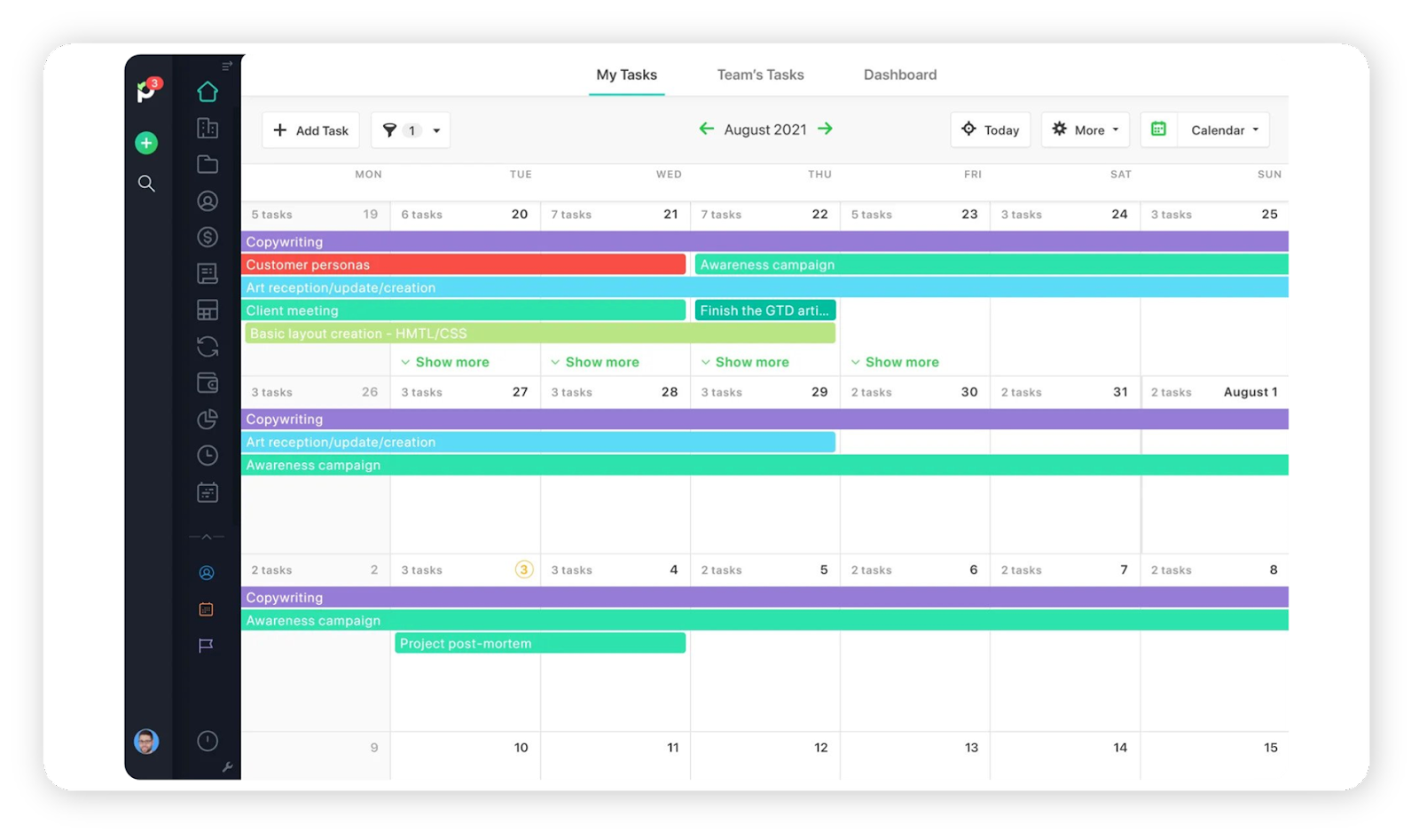 Paymo interface with scheduler