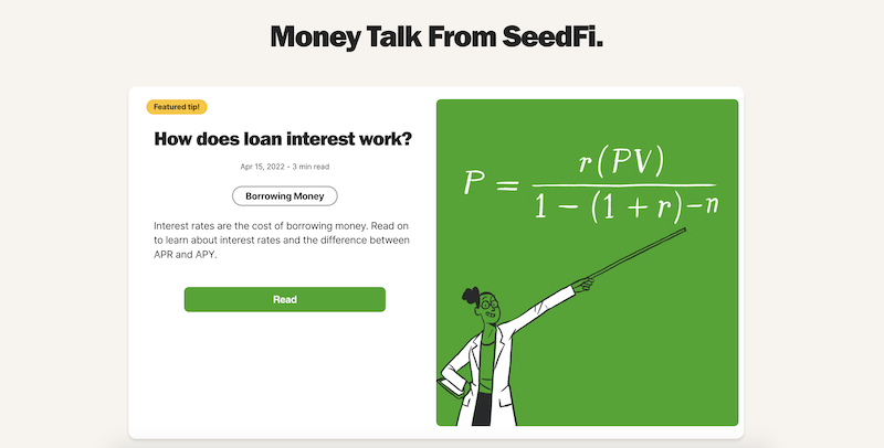 SeedFi money talk