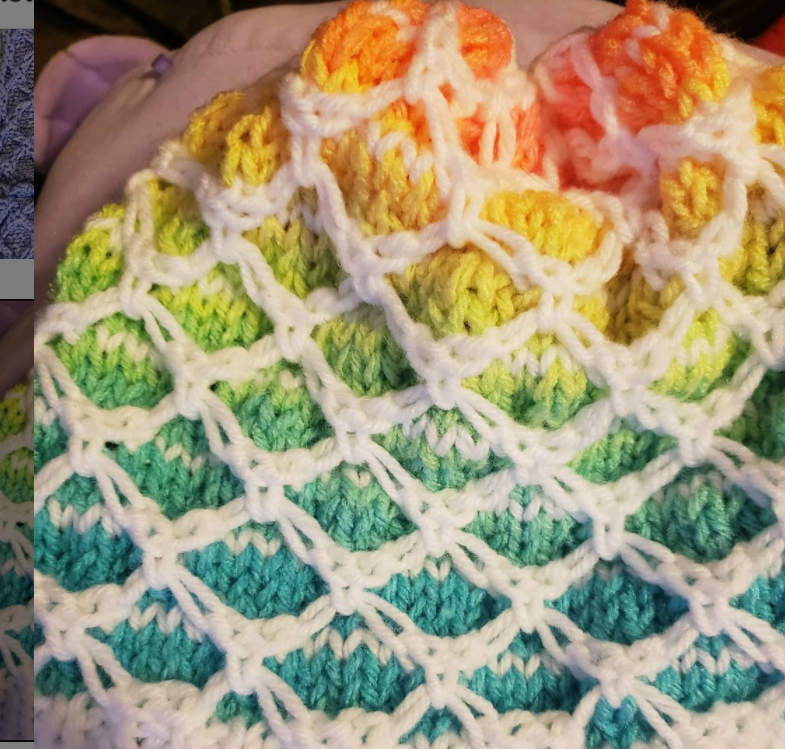 diamond honeycomb stitch