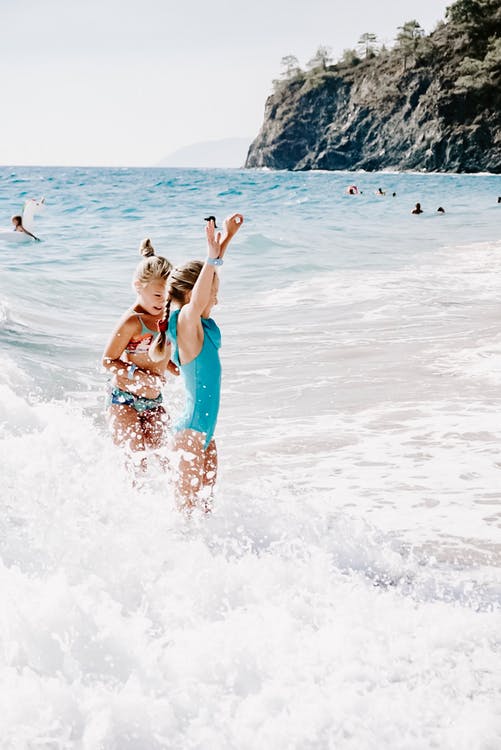 Girl Enjoying on Beach