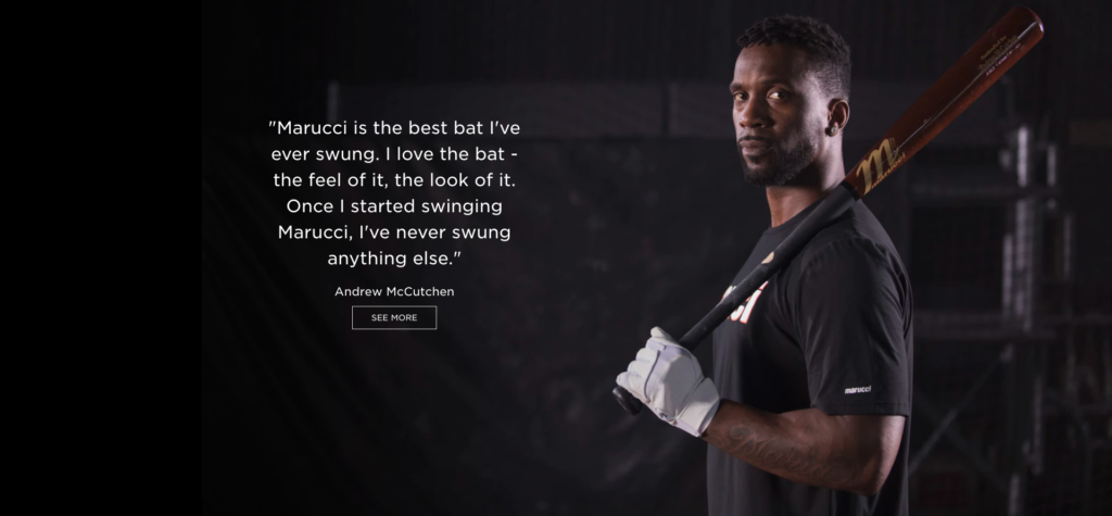 Marucci Sports Customer Testimonials Example