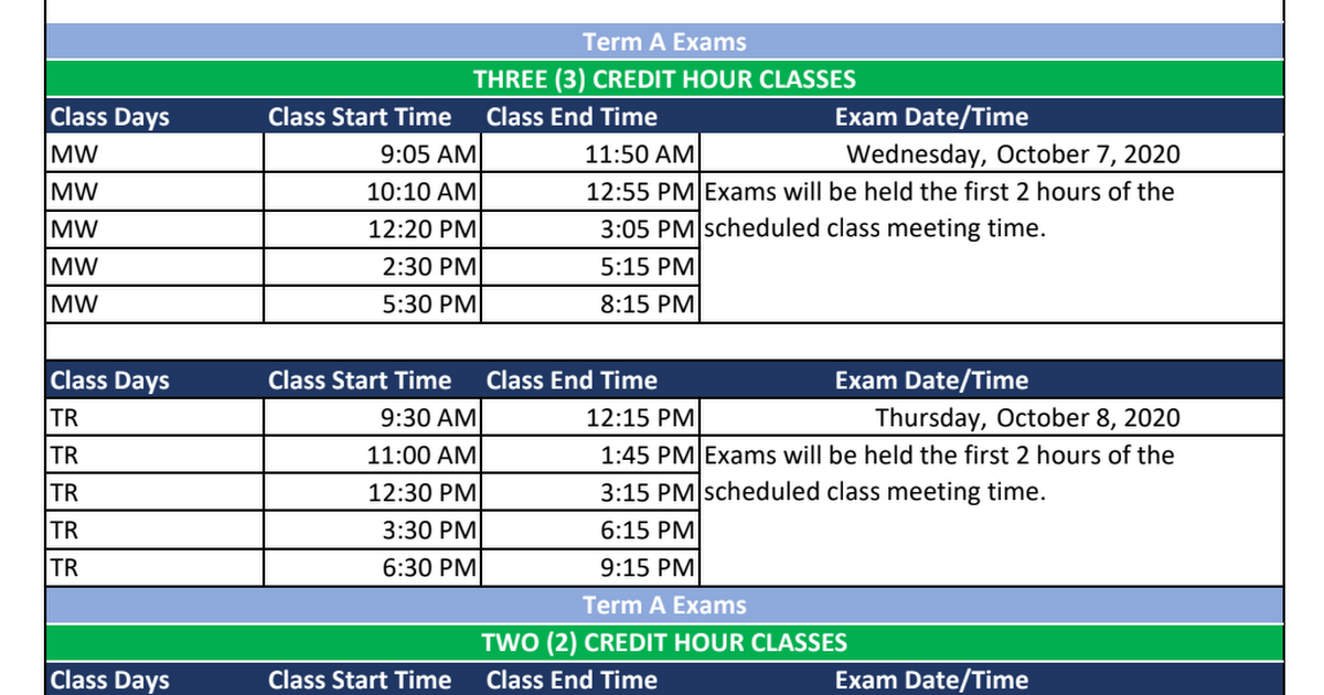 Fall 2020 Final Exam Schedule 3.4.2020.pdf - Google Drive