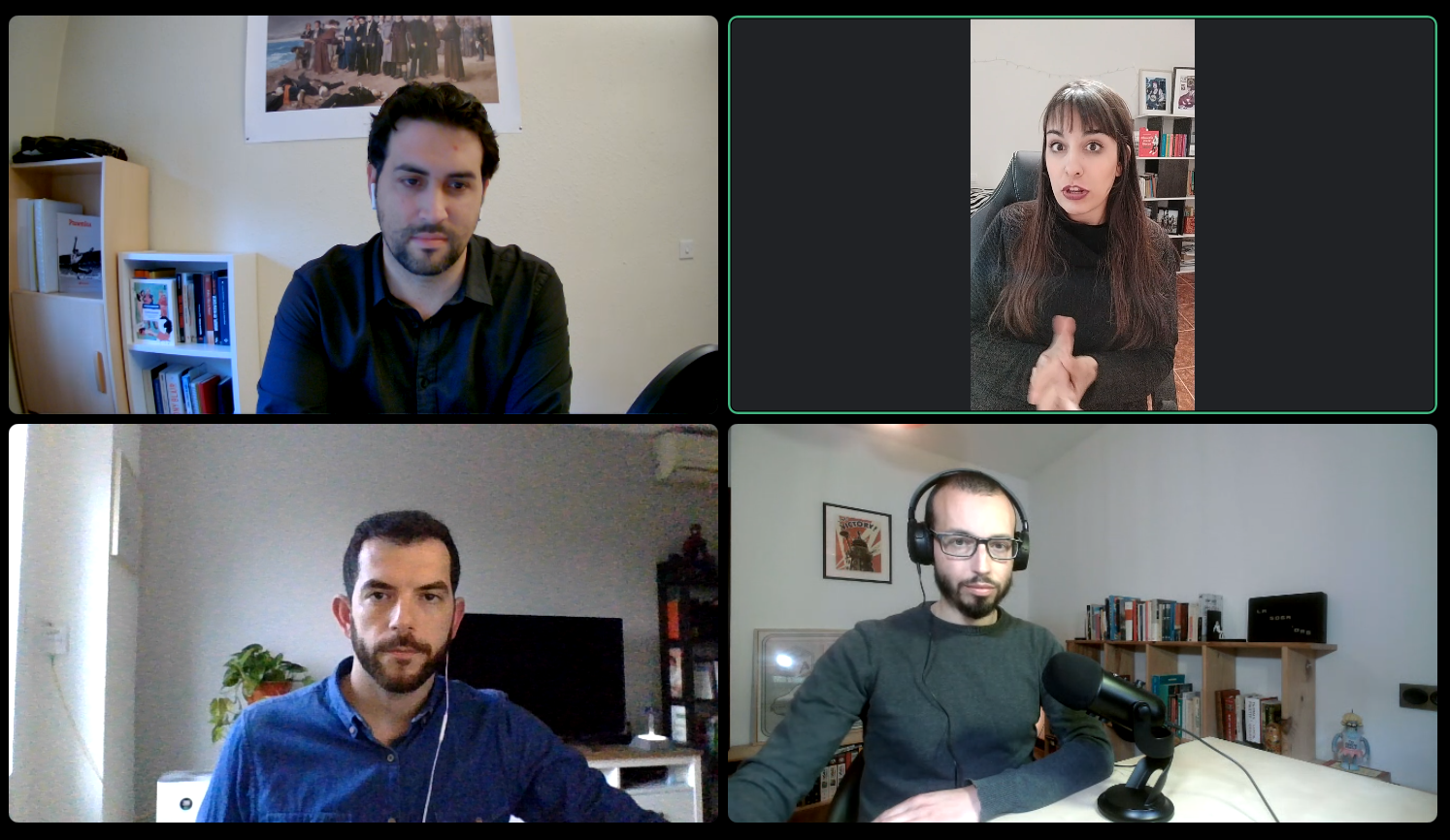 Edu Bayón, Nerea Blanco (Filosofers), Manu Rodríguez, Víctor Muiña