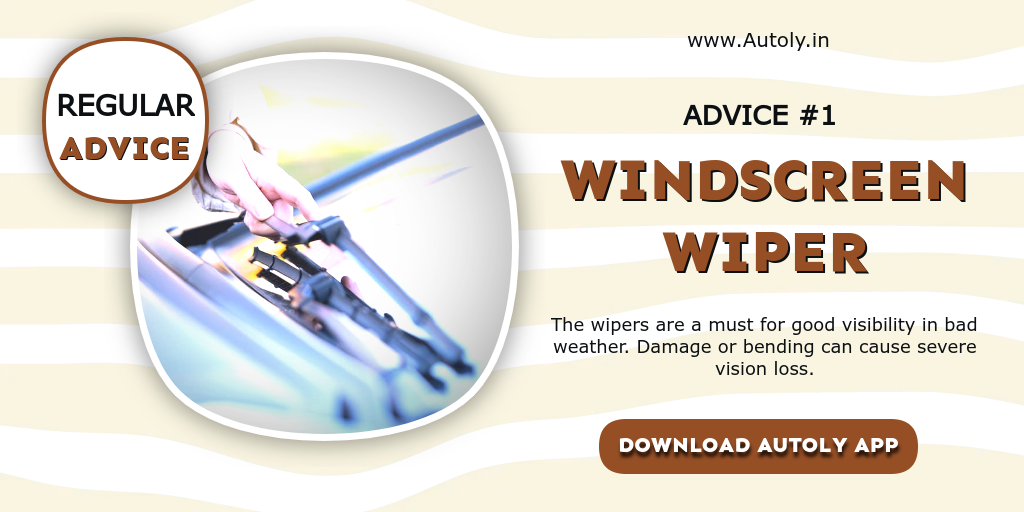 The wipers are a must for good visibility in bad weather. Damage or bending can cause severe vision loss.
