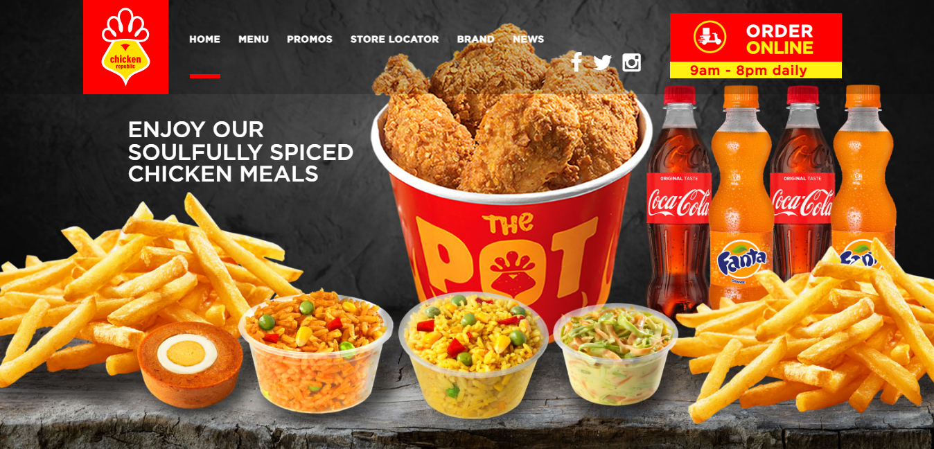 Tips for a great restaurant website design in Nigeria - Chicken Republic case study