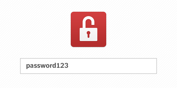 weak password