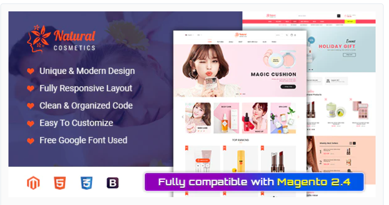 Natural beauty magento theme