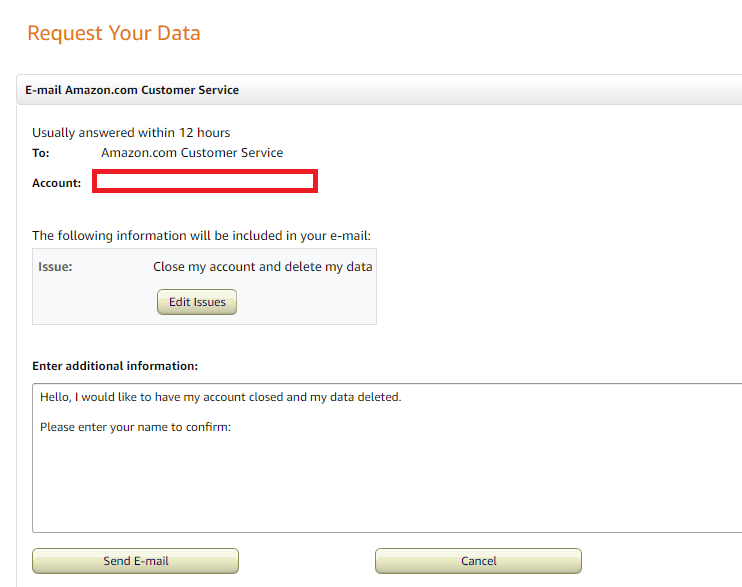 deleting your Amazon account