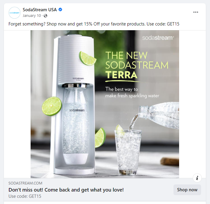 SodaStream uses different messages for warm and hot audiences