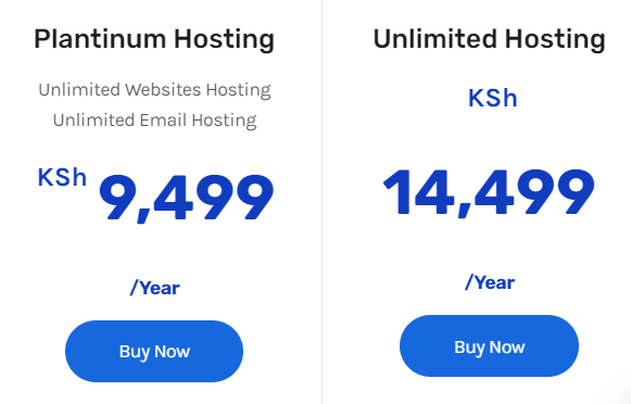web hosting packages in Kenya