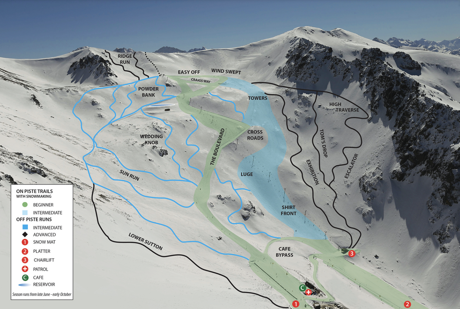 Ohau Ski Field Trail Map