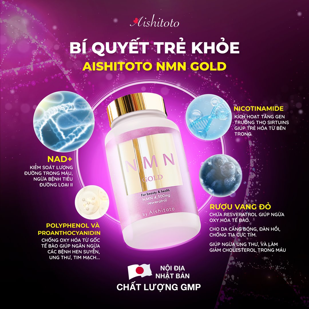 Hàm lượng NMN 4500mg trong 60 viên NMN GOLD