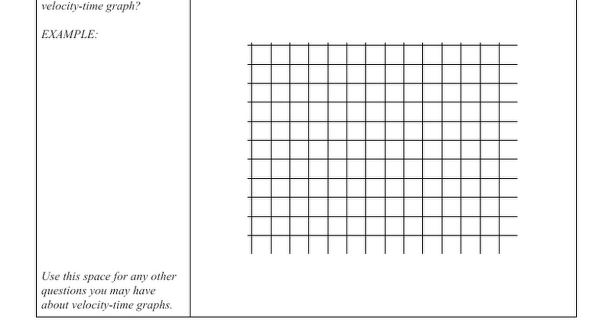 Velocity-Time Graphs Notes Template