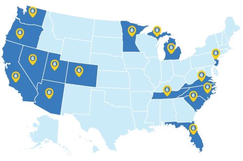 Currently, Unlock home equity agreements are only available in 15 states. 