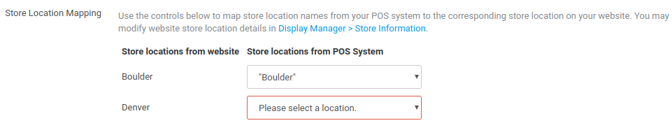 pos sync locations connection
