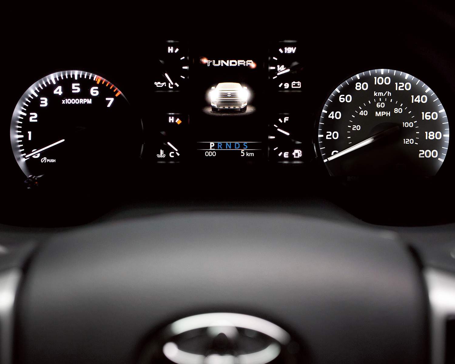 Dash on Toyota Tundra with Toyota Safety Sense