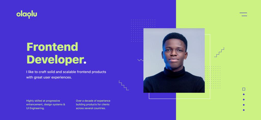 Portfolio du développeur front-end Olaolu Olawuyi