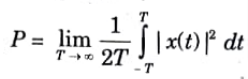 power of energy signal is zero over infinite time