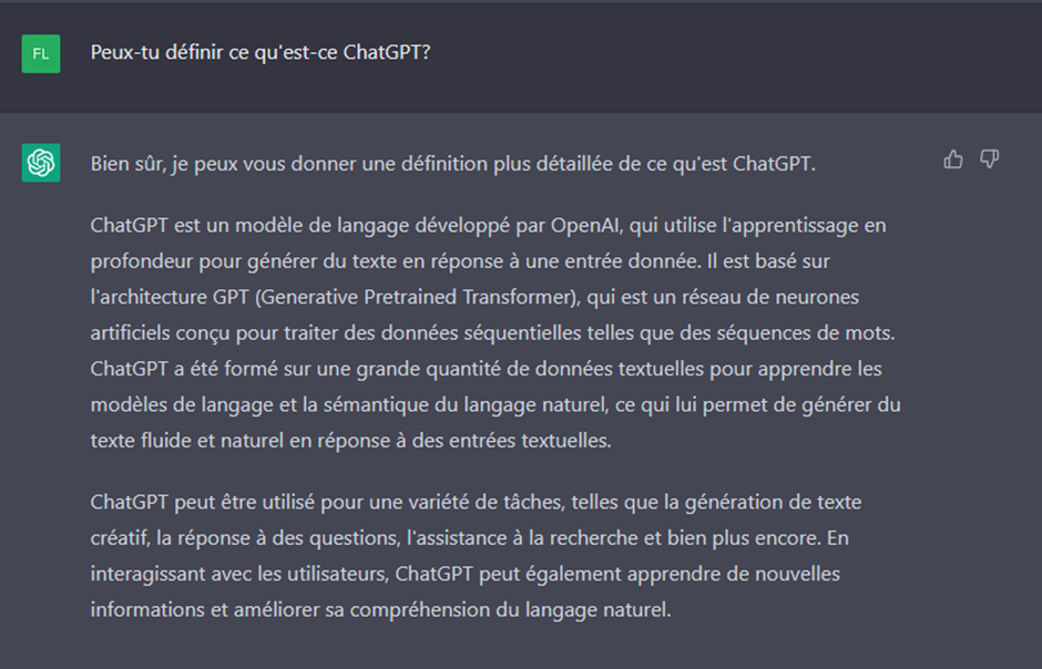 example of how ChatGPT works