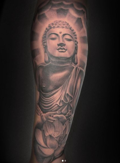 Delightful Buddha Tattoo Design