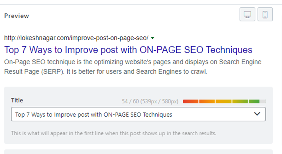 On-page SEO technique is help to rank website