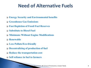 Alternative Fuels Benefits