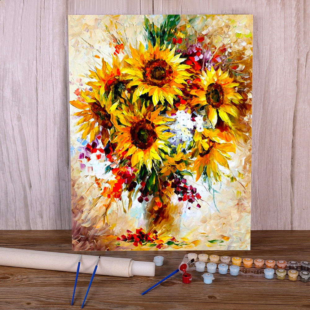 Blooming Creativity: Unveiling the Beauty of Flowers with Sunflowers Paint by Numbers