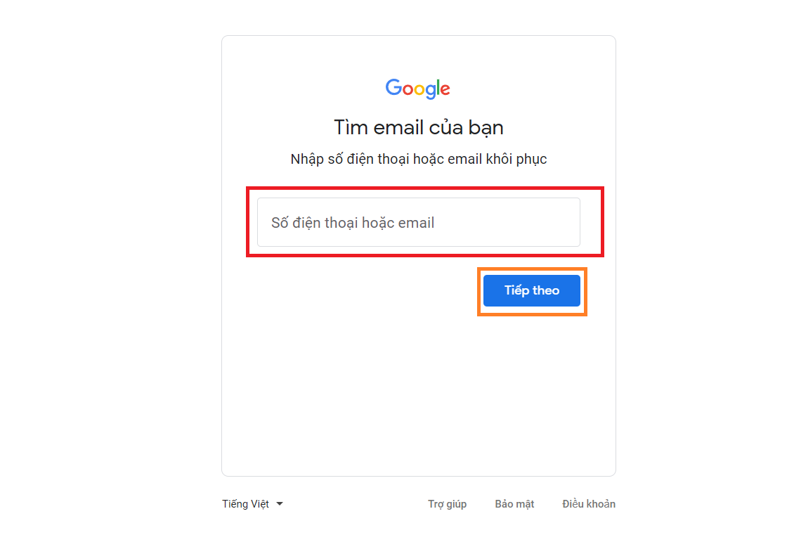 Cách tìm tài khoản Gmail bằng số điện thoại (2)