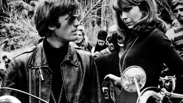 Peter Fonda and Nancy Sinatra in The Wild Angels, 1966. Photograph: Ronald Grant