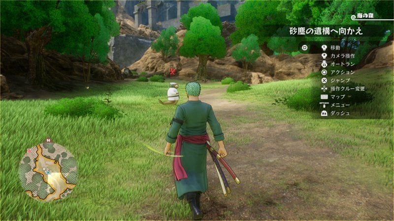 gameplay con Zoro in one piece odyssey