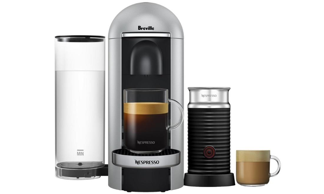 Buy Nespresso Vertuo Plus Deluxe Coffee Machine with Milk Frother by  Breville - Silver | Harvey Norman AU