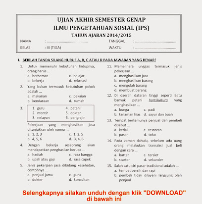 Soal Essay Ips Kelas 3 Sd Semester 2