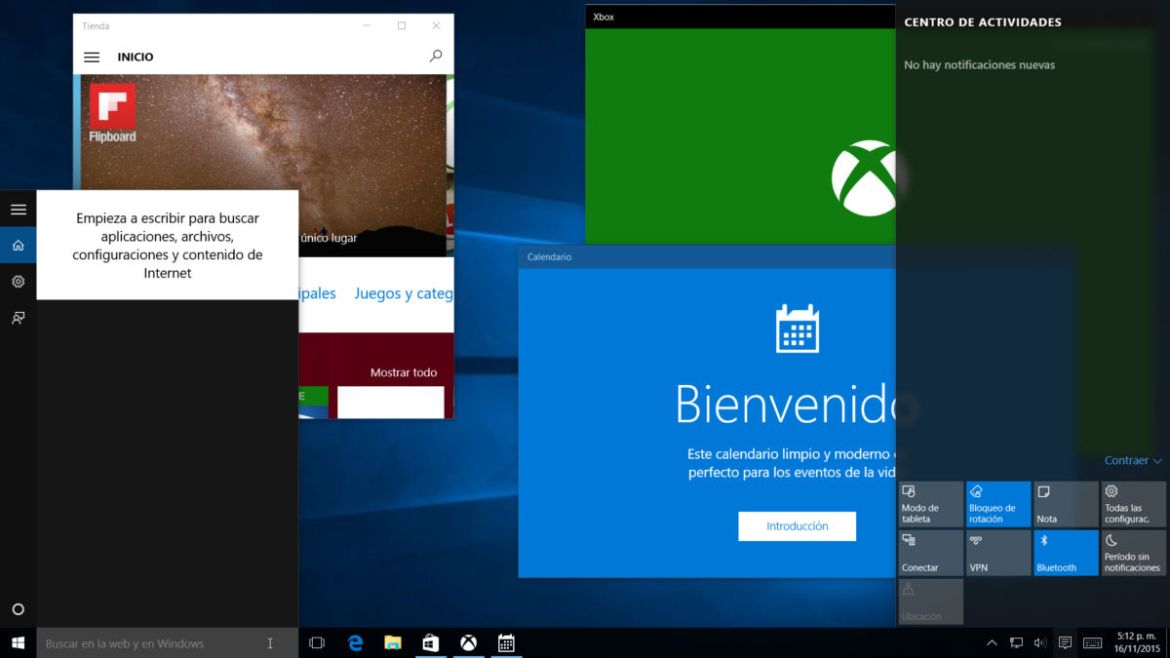 caracteristicas del Windows 10