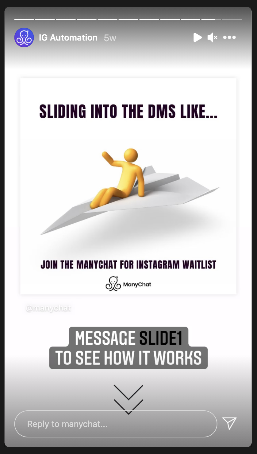 how to use swipe up links to get instagram messages