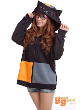 hitam, putih, nyanko sensei, fleece, Hoodie, hoodie korea murah, korea, murah, warna, Pre Order, fashion korea, hoodie lucu