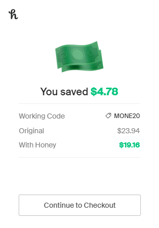Honey App Reviewed all discount codes and saved nearly $5
