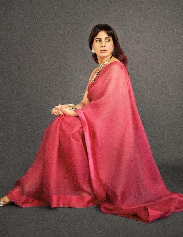 Kirti Kulhari in a pink organza saree is all about grace elegance and poise  - पिंक ऑर्गेना साड़ी में कीर्ति कुल्हारी ने क्यूट स्माइल से जीता फैन्स का  दिल 1