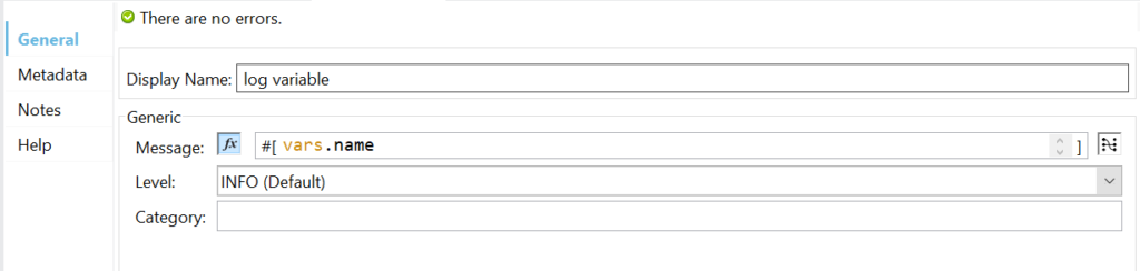 log variables