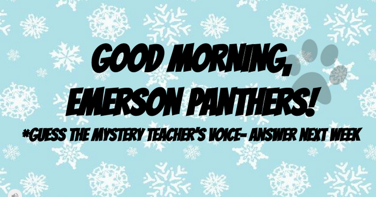 week of 12/15 AM announcements