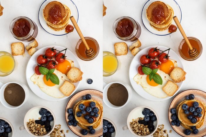 Spot the difference: Breakfast Fit For a King