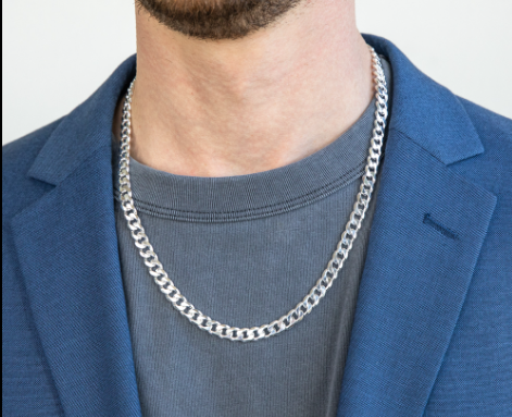 A person wearing a necklace

Description automatically generated with medium confidence