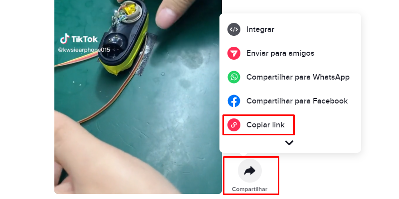 baixar vídeos do TikTok sem marca d’agua?