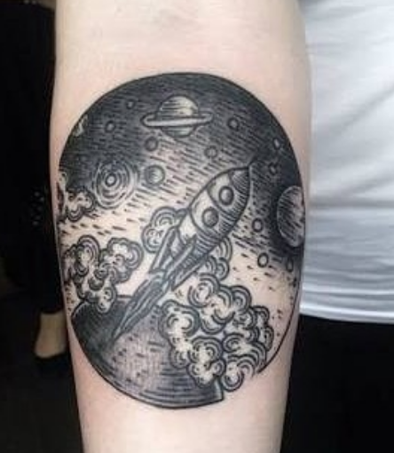 Galaxy Unique Circular Tattoo Designs