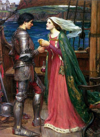 A knight in armor and a lady in a veil