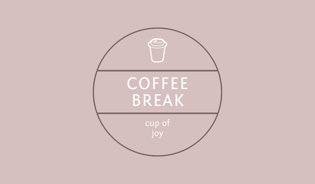 Bir fincan kahve daire logosu
