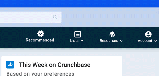Crunchbase recommended companies save, ad push to CRM GIF